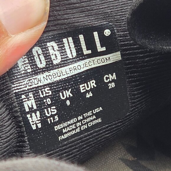 NoBull Outwork Mens Size 10 Black Training Shoes Gym Work Casual Cross Fit - Picture 6 of 14